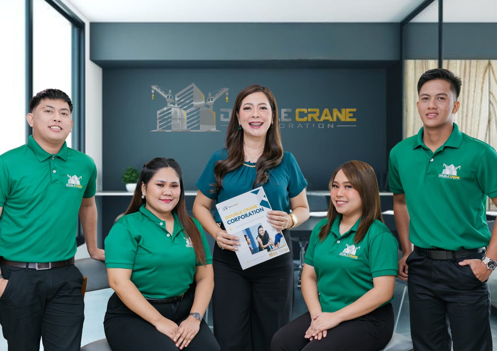 Green White Modern Eco Construction Services Poster - 1